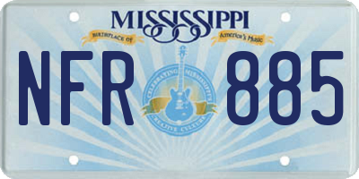 MS license plate NFR885