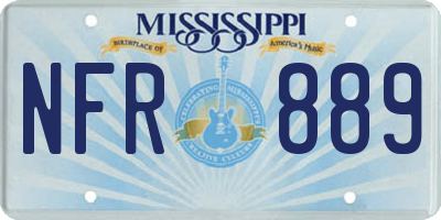 MS license plate NFR889