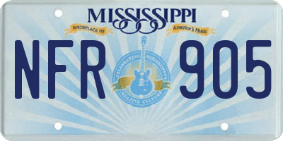 MS license plate NFR905