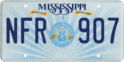 MS license plate NFR907