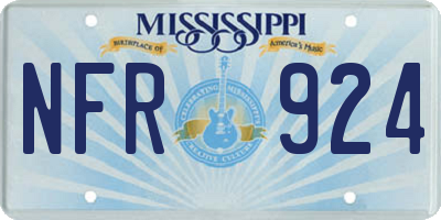 MS license plate NFR924