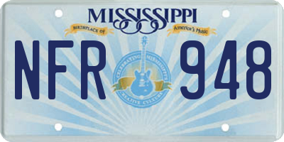 MS license plate NFR948
