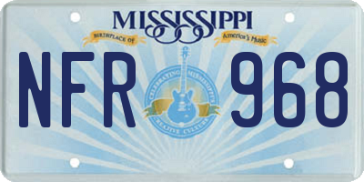 MS license plate NFR968