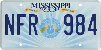 MS license plate NFR984