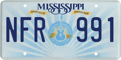 MS license plate NFR991