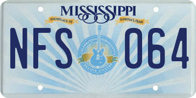 MS license plate NFS064