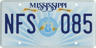 MS license plate NFS085