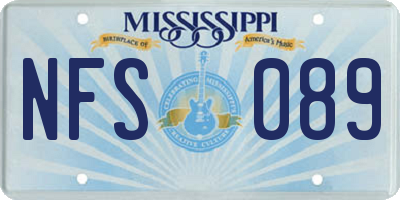 MS license plate NFS089