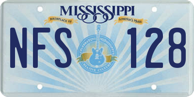 MS license plate NFS128