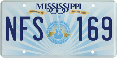MS license plate NFS169