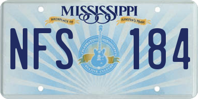 MS license plate NFS184