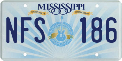 MS license plate NFS186