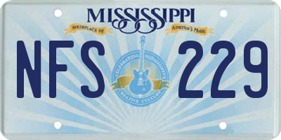 MS license plate NFS229