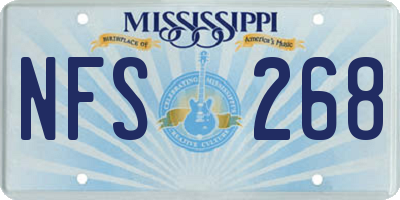 MS license plate NFS268