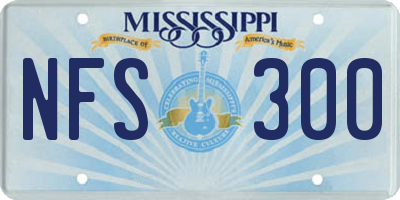 MS license plate NFS300