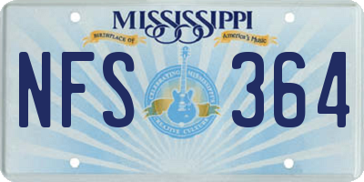 MS license plate NFS364