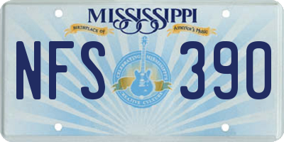 MS license plate NFS390
