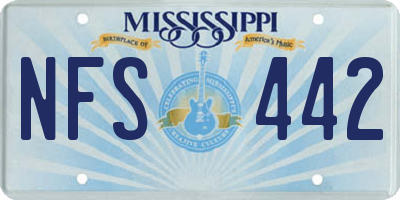 MS license plate NFS442
