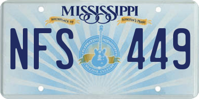 MS license plate NFS449