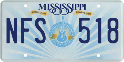 MS license plate NFS518