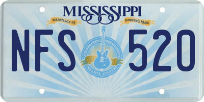 MS license plate NFS520