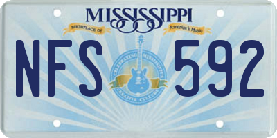 MS license plate NFS592