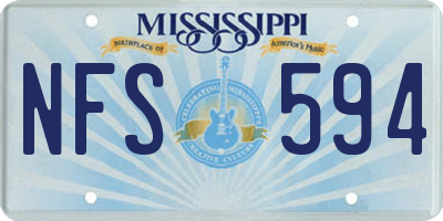 MS license plate NFS594