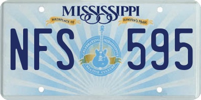MS license plate NFS595