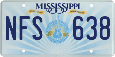 MS license plate NFS638