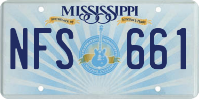 MS license plate NFS661
