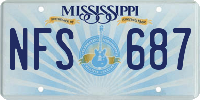 MS license plate NFS687