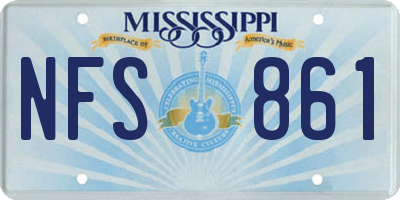 MS license plate NFS861