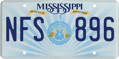 MS license plate NFS896