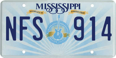 MS license plate NFS914