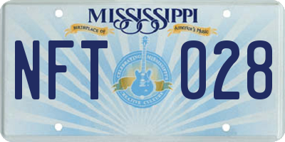 MS license plate NFT028
