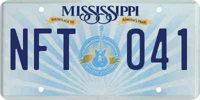 MS license plate NFT041