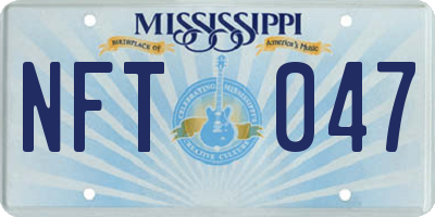 MS license plate NFT047