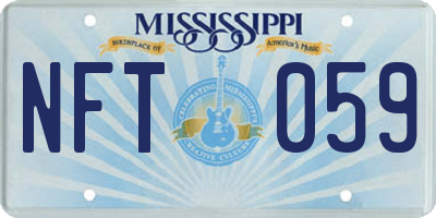 MS license plate NFT059