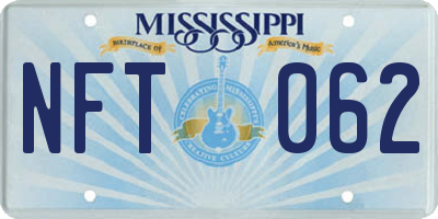 MS license plate NFT062