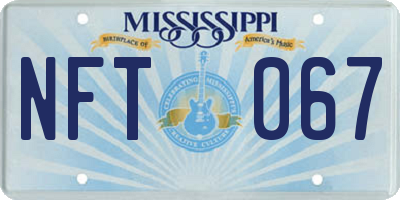 MS license plate NFT067