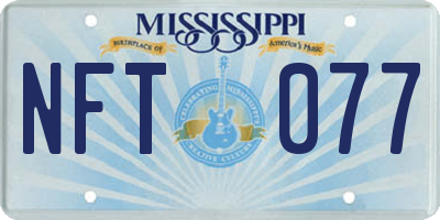 MS license plate NFT077