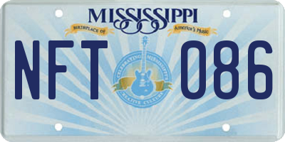MS license plate NFT086