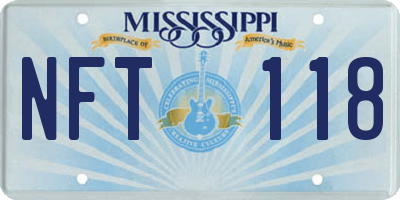 MS license plate NFT118