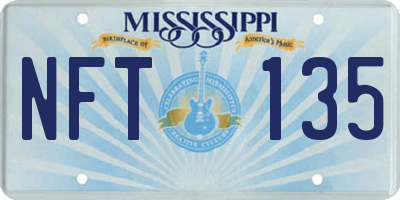 MS license plate NFT135