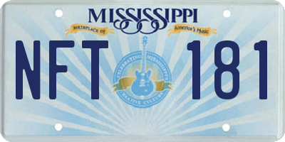 MS license plate NFT181