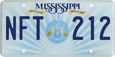 MS license plate NFT212