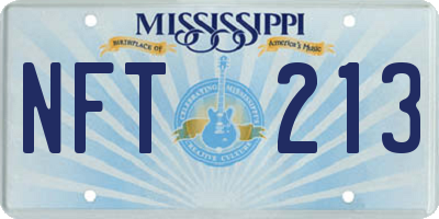 MS license plate NFT213