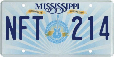 MS license plate NFT214