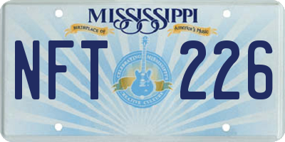 MS license plate NFT226