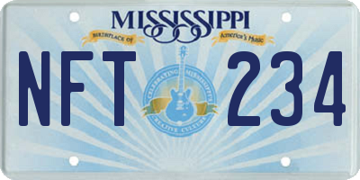 MS license plate NFT234
